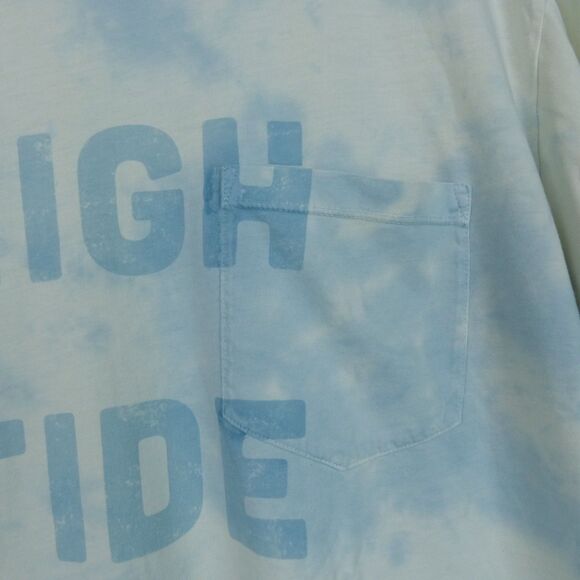 Outerknown Shirt Mens XL Blue White Tie-Dye Tide Shift Graphic LS Cotton Surf - Picture 6 of 9